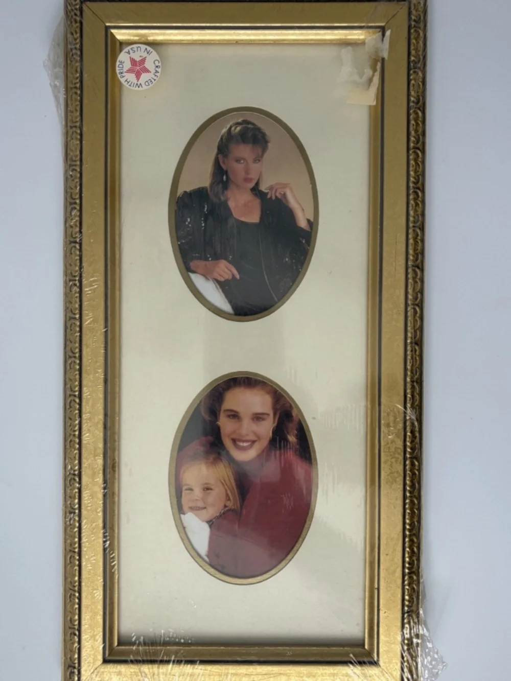 NEW Vintage Style Double Oval Gold Tone Photo Frame | 16